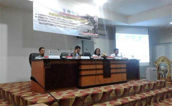 Sosialisasi e-SAMSAT di Aula IHDN kab. bangli  Rabu, 16 Mei 2018.
